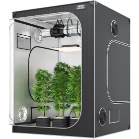 VEVOR 5x5 Grow Tent, 60'' x 60'' x 80'', High Reflective 2000D Mylar Hydroponic Growing Tent with Observation Window