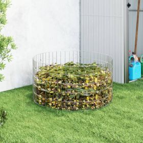 Garden Composter Ø39.4"x19.7" Galvanized Steel