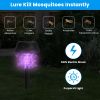 Solar Mosquito Zapper 4-Pack – Dual Purple UV & White LED Modes, 532 V Electric Shock, Auto On/Off, 800 mAh Rechargeable Battery