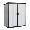 5x3FT Outdoor Storage Shed Waterproof Resin Cabinet with Lockable Doors for Bikes and Patio Furniture