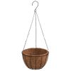 Hanging Planters 4 pcs with Coco Liners Black Ø 11.8"x20.5" Steel