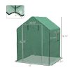 Outsunny Replacement Cover for Walk-In Greenhouse: with Roll-Up Door & Vents, Fits 55x56x75 inch Models|