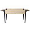 Raised Garden Bed, Metal Leg Wood Planter Boxes with Folding Storage Shelf,Elevated Planter Box for Growing Fresh Herbs, Vegetables