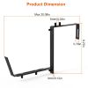 Telescopic Window Planter Bracket, Iron No-Drill Wall-Mounted Flower Box Holder, 6.1-11.6" Tray & 2.36-6.9" Dual-Size Hook