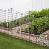 4 Panels Metal Decorative Garden Fence No Dig Animal Dog Barrier Garden Temporary Border Fencing for Yard Patio Outdoor 4 Panels 36"(L)×39"(H)+1 Gate