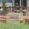 Outsunny Wooden Cold Frame Greenhouse Lean-to Raised Garden Bed Flower Planter Shelf 41x22.5x28.25 Natural