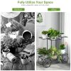 6-Tier Garden Cart Flower Rack Display Decor Pot Plant Holder